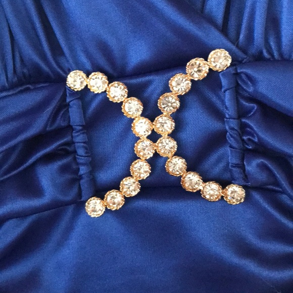 Elegant Sapphire blue evening dress - Picture 5 of 5